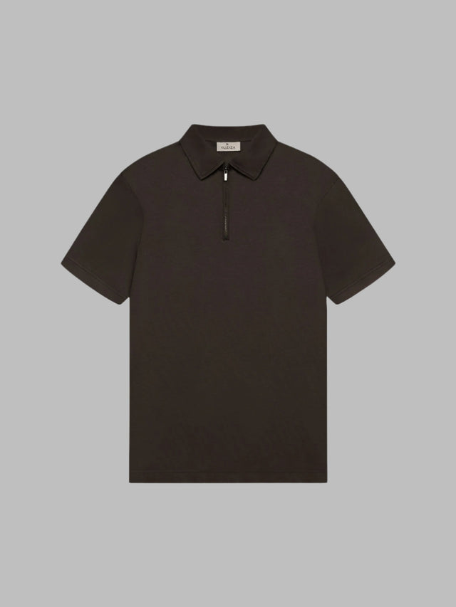 VALENZA SUPIMA ZIP COLLAR POLO EBONY - Hombre Amsterdam