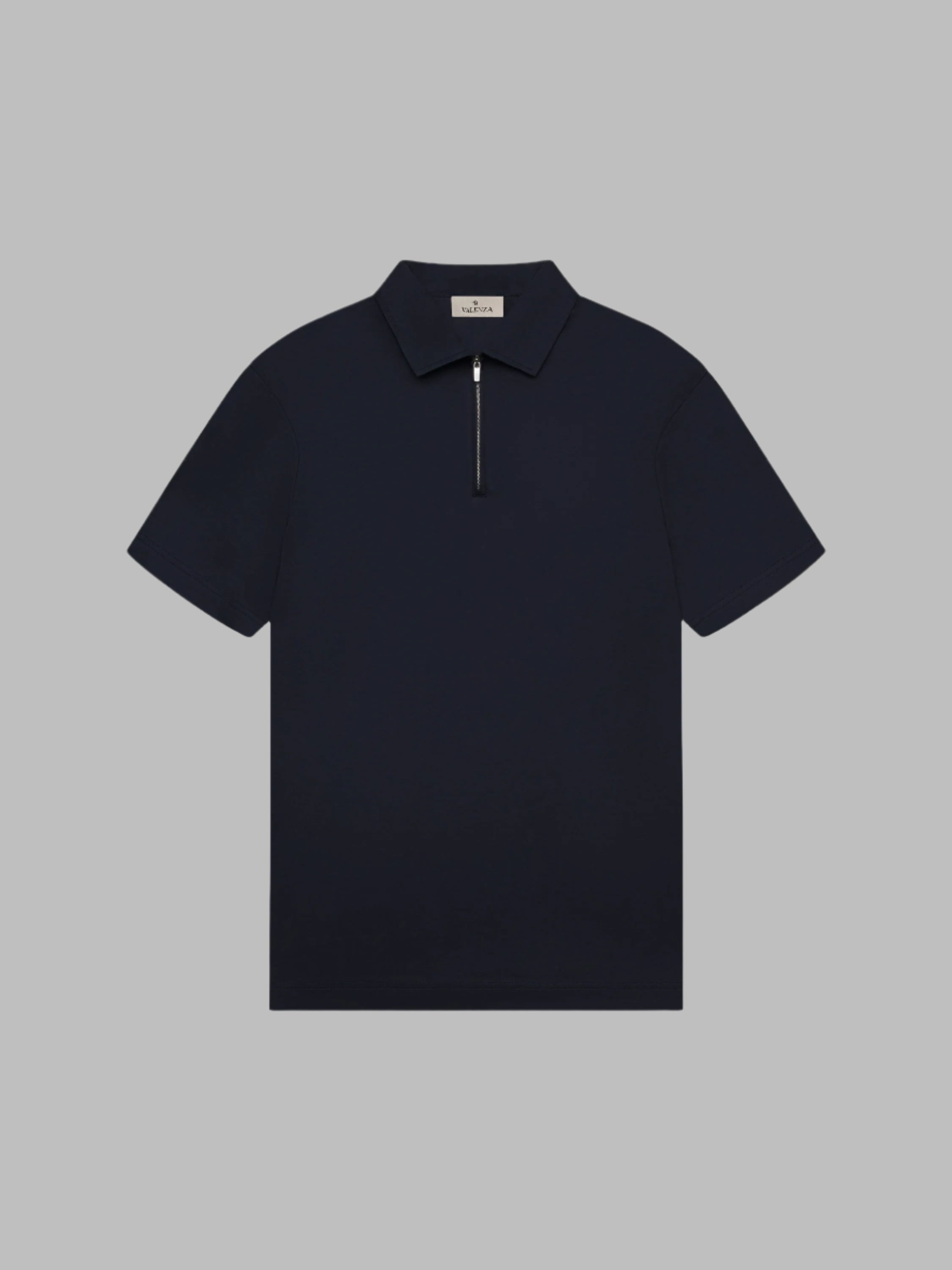 VALENZA SUPIMA ZIP COLLAR POLO NAVY - Hombre Amsterdam