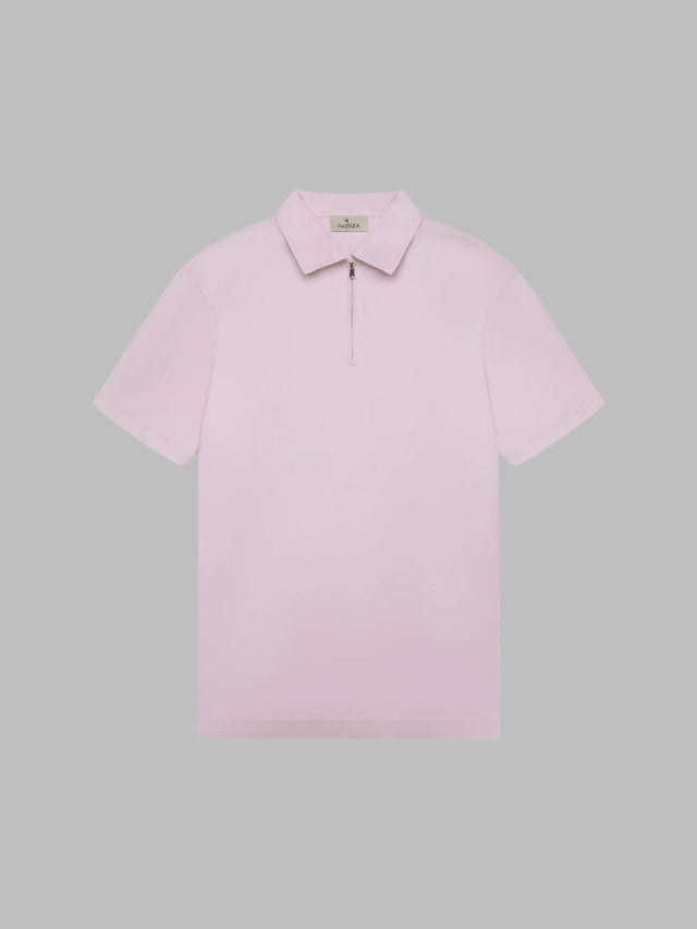 VALENZA SUPIMA ZIP COLLAR POLO ROSE - Hombre Amsterdam
