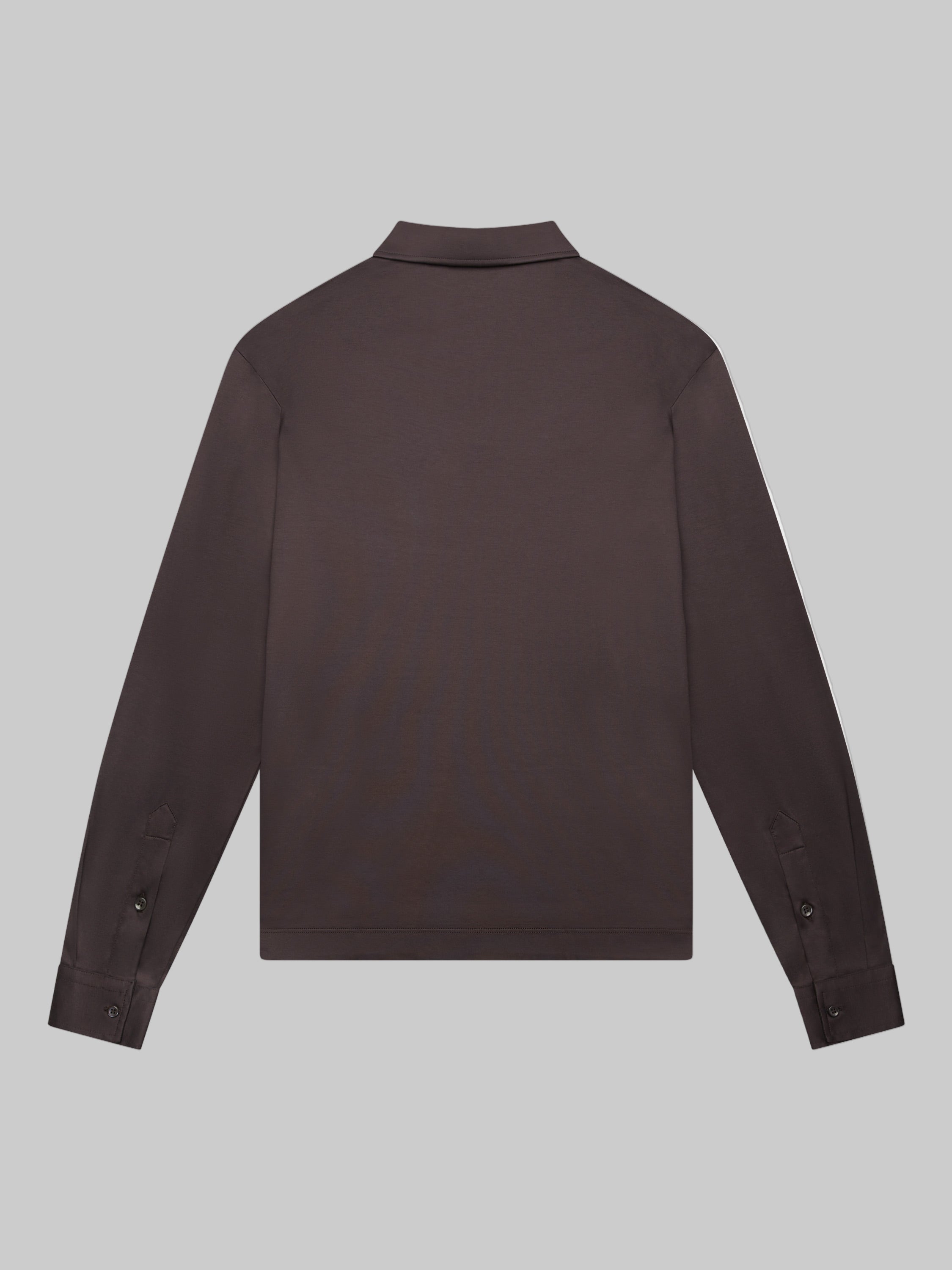 VALENZA SUPIMA ZIP POLO LONG SLEEVE ASPHALT COTTON - Hombre Amsterdam