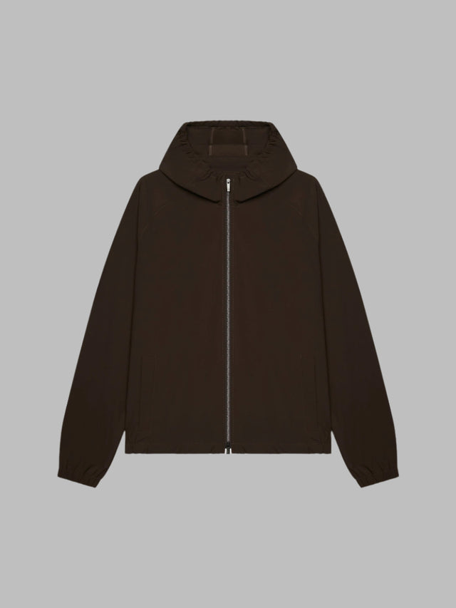 VALENZA TECH STRETCH HOODED BLOUSON DARK BROWN - Hombre Amsterdam