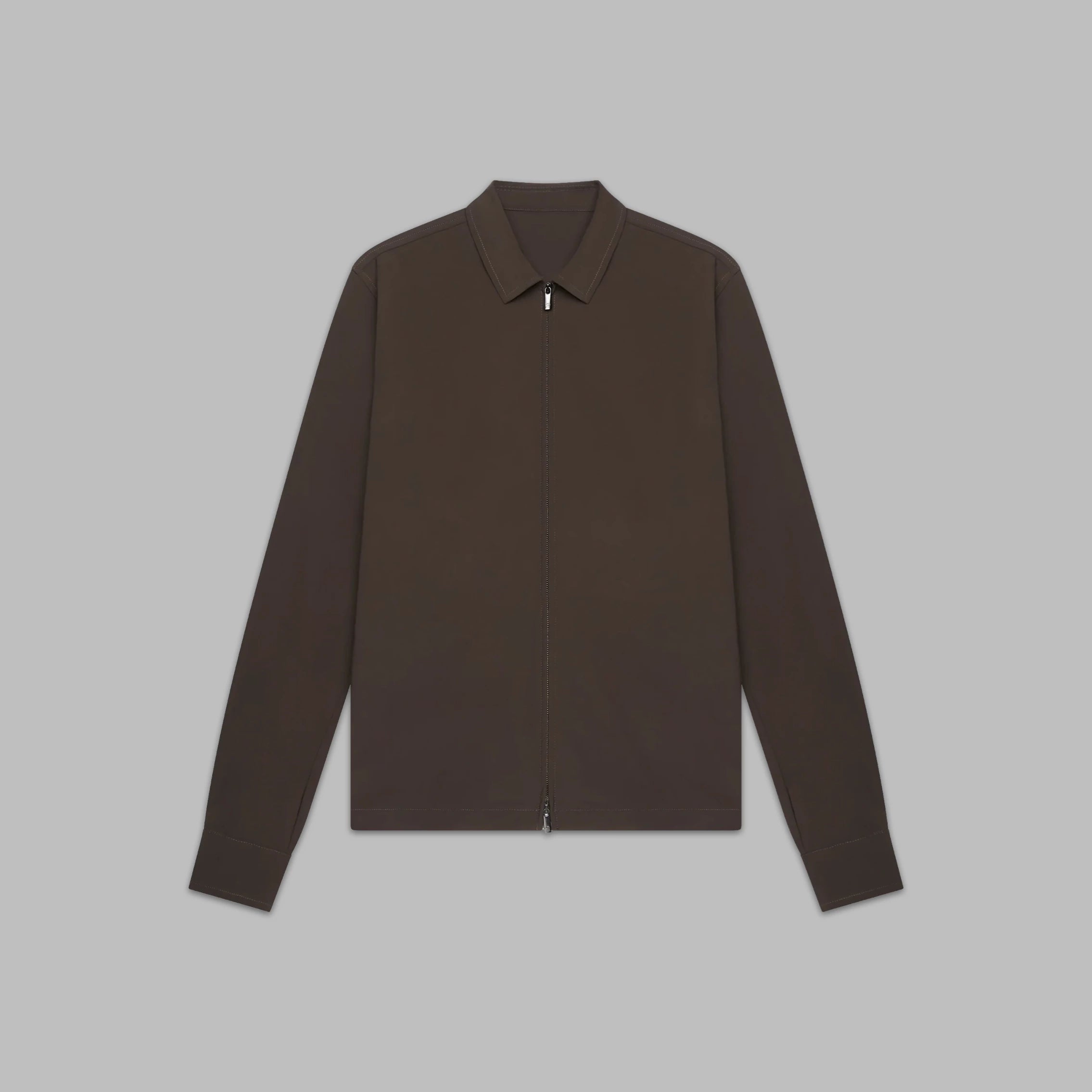 VALENZA TECH STRETCH OVERSHIRT DARK BROWN - Hombre Amsterdam