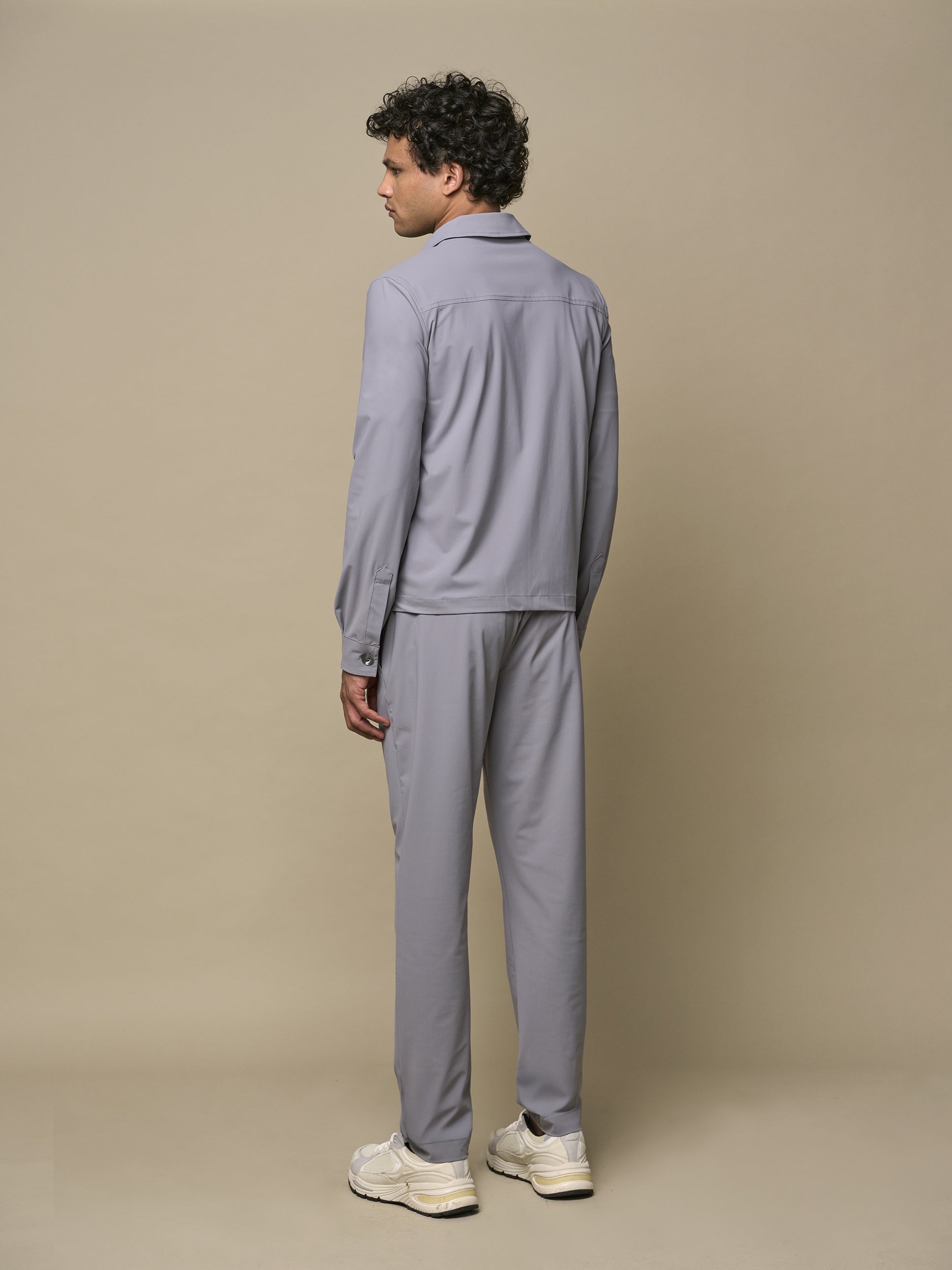 VALENZA TECH STRETCH OVERSHIRT MID GREY - Hombre Amsterdam