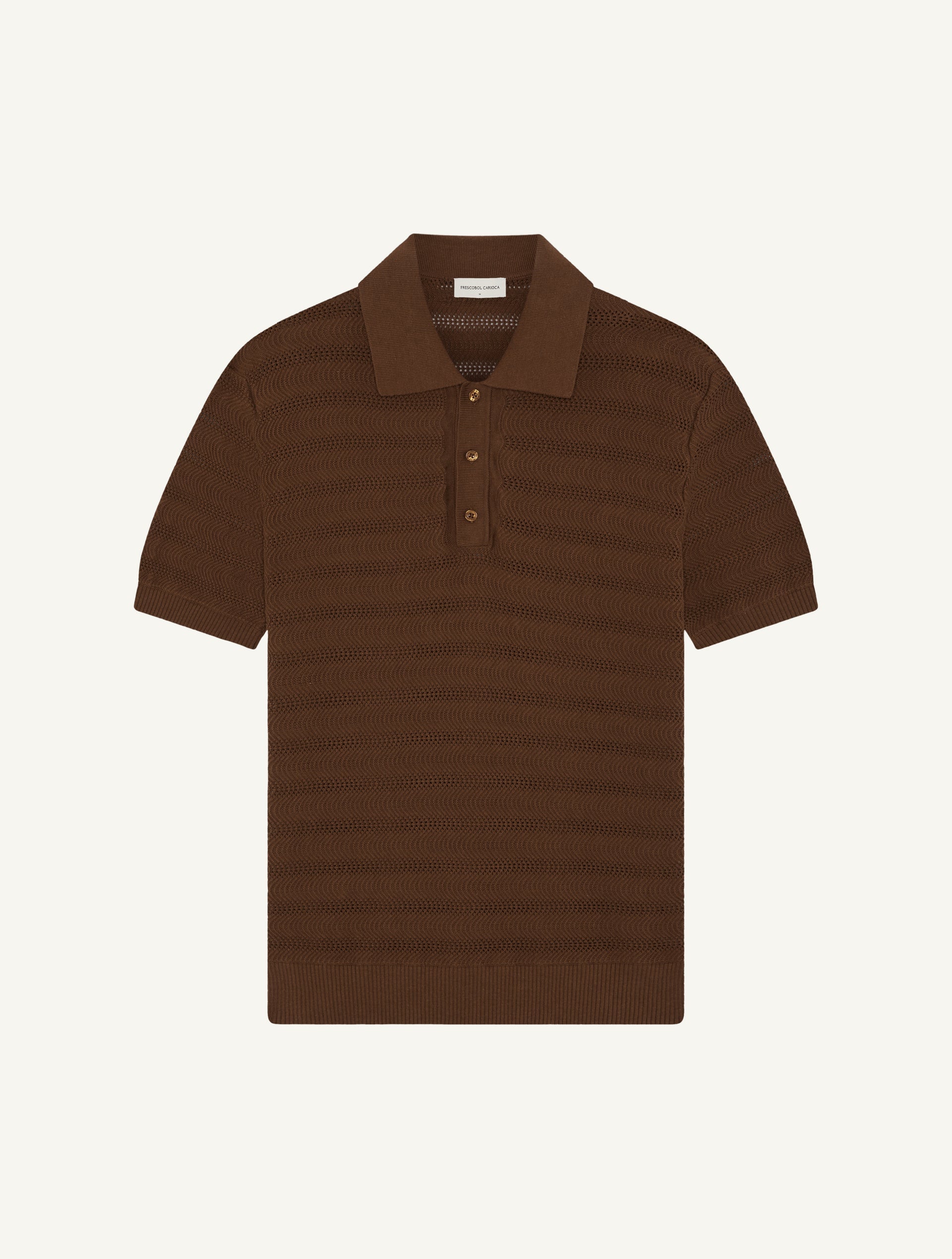 Vidal Cotton Button - Up polo Brown - Hombre Amsterdam