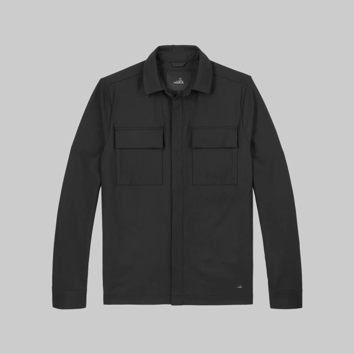WAHTS EWEN STRETCH WOOL SHIRT JACKET BLACK