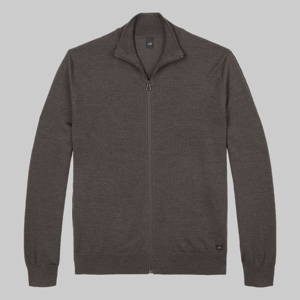 WAHTS FULL ZIP PULLOVER DARK BROWN - Hombre Amsterdam