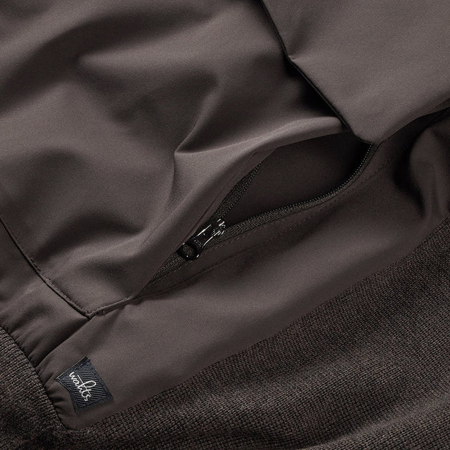 WAHTS HYBRID JACKET DARK BROWN TWO FRONT POCKETS - Hombre Amsterdam