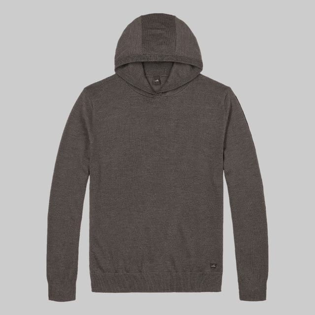 WAHTS KNITTED HOODED PULLOVER DARK BROWN - Hombre Amsterdam