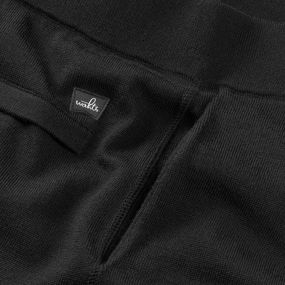 WAHTS KNITTED LOUNGEPANTS PURE BLACK - Hombre Amsterdam