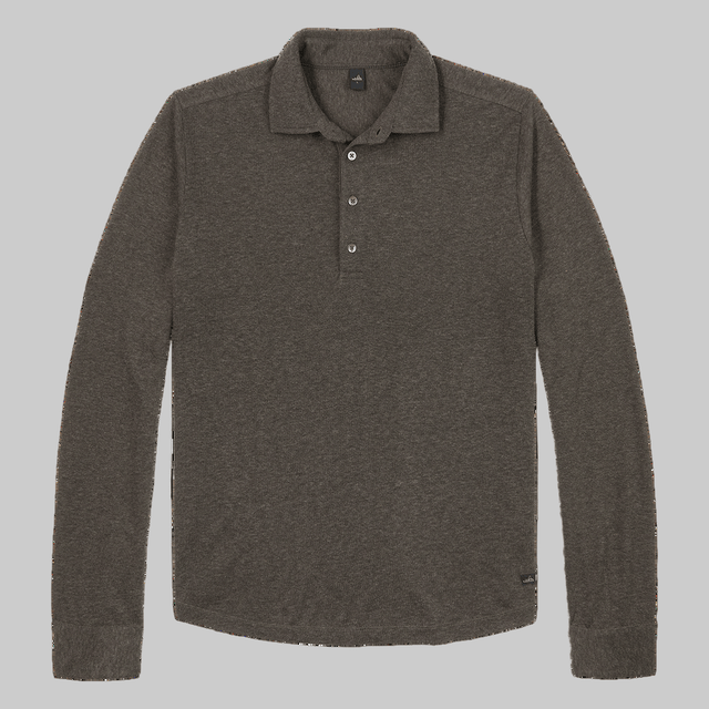 WAHTS KNITTED POLO SHIRT DARK BROWN - Hombre Amsterdam