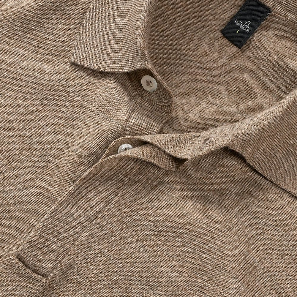 WAHTS MERINO POLO CAMEL MELANGE - Hombre Amsterdam