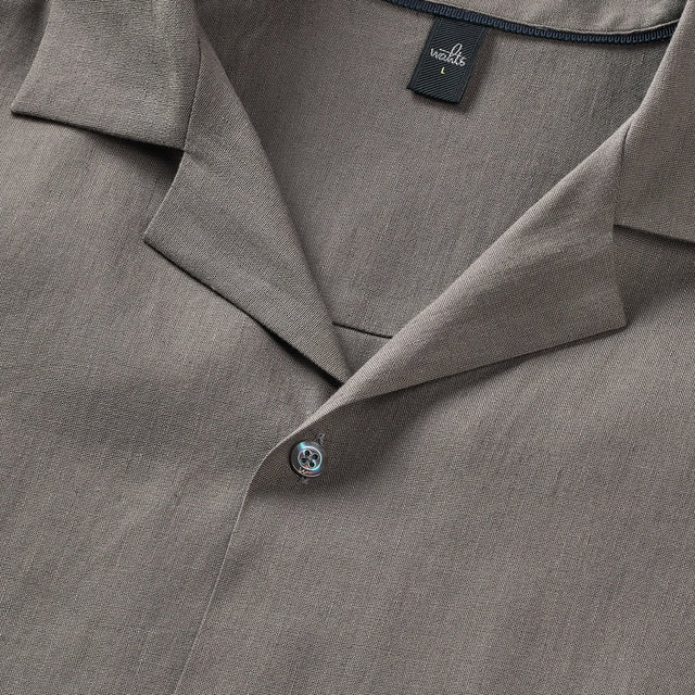 WAHTS STRETCH LINEN SHIRT STEEL GREEN - Hombre Amsterdam