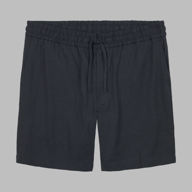 WAHTS STRETCH LINEN SHORT DARK NAVY - Hombre Amsterdam