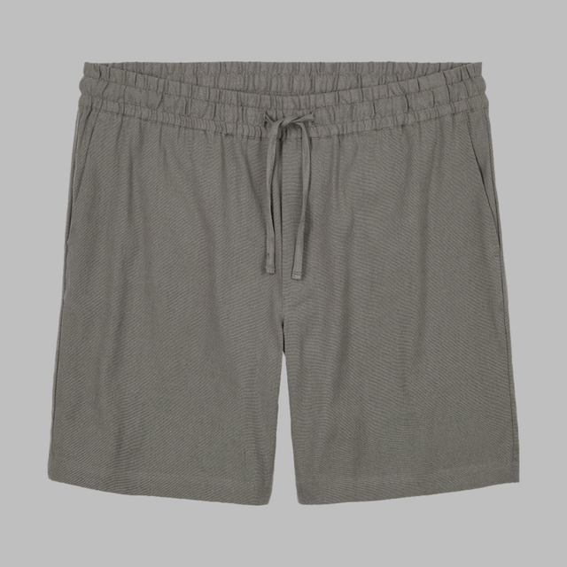 WAHTS STRETCH LINEN SHORT STEEL GREEN - Hombre Amsterdam