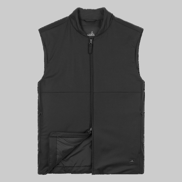 WAHTS STRETCH WOOL BOMBER VEST BLACK - Hombre Amsterdam