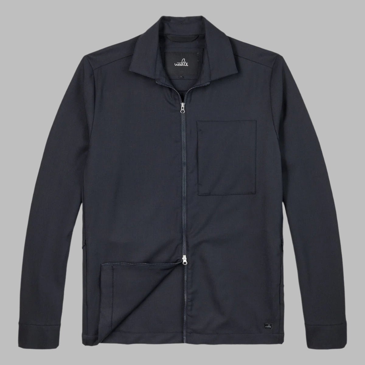 WAHTS SUMMER WOOL SHIRT JACKET NAVY - Hombre Amsterdam