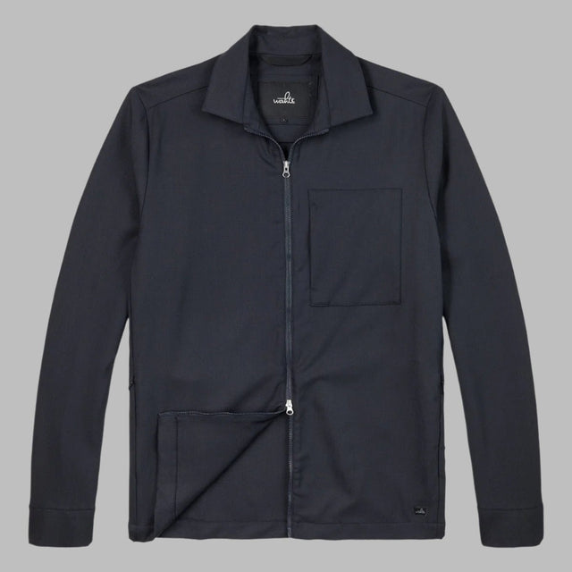 WAHTS SUMMER WOOL SHIRT JACKET NAVY - Hombre Amsterdam