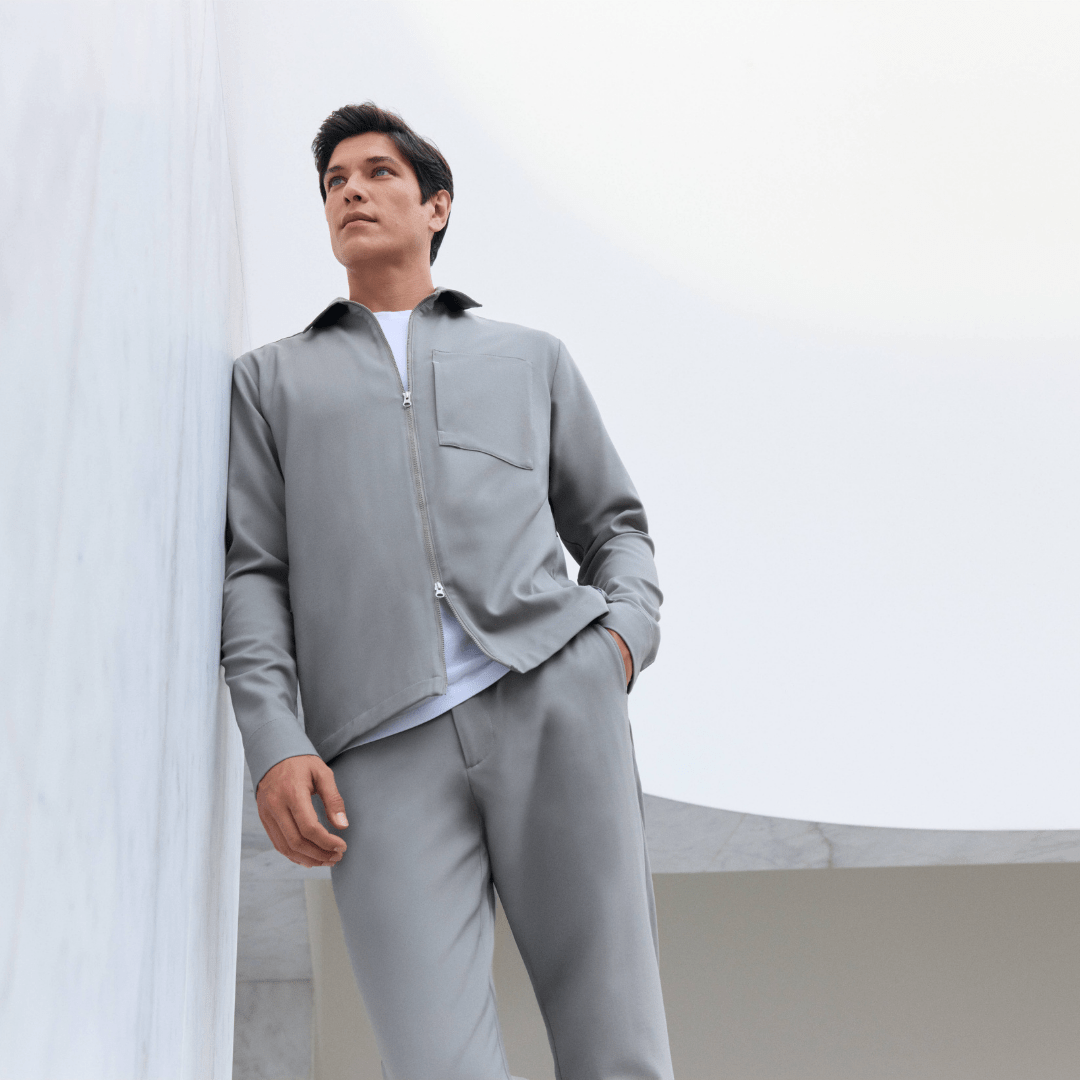 WAHTS SUMMER WOOL SHIRT JACKET STONE BEIGE - Hombre Amsterdam