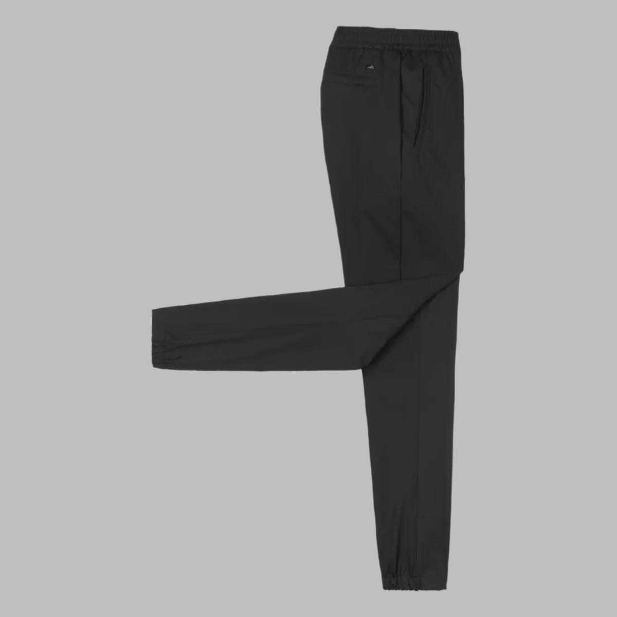 WAHTS HARPER TECH STRETCH TROUSERS PURE BLACK WITH ZIP BACK POCKET - Hombre Amsterdam