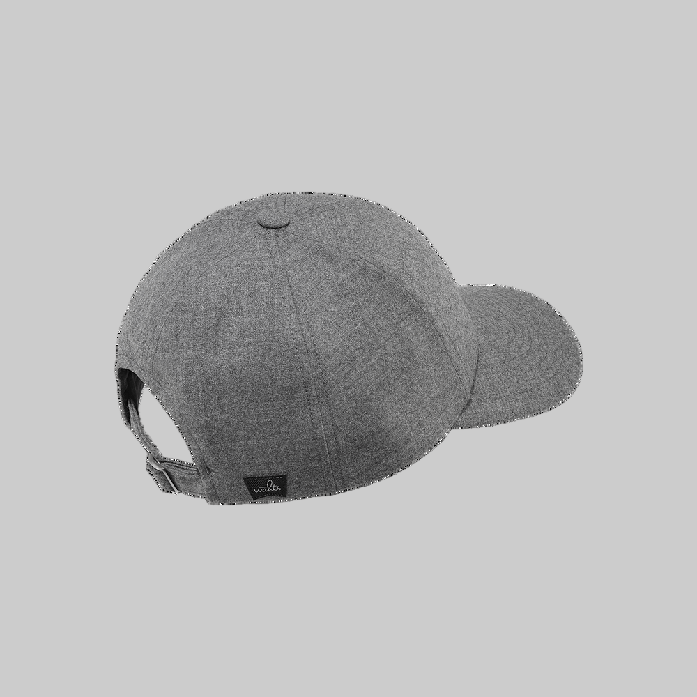 WHATS STRETCH WOOL CAP MID GREY MELANGE - Hombre Amsterdam