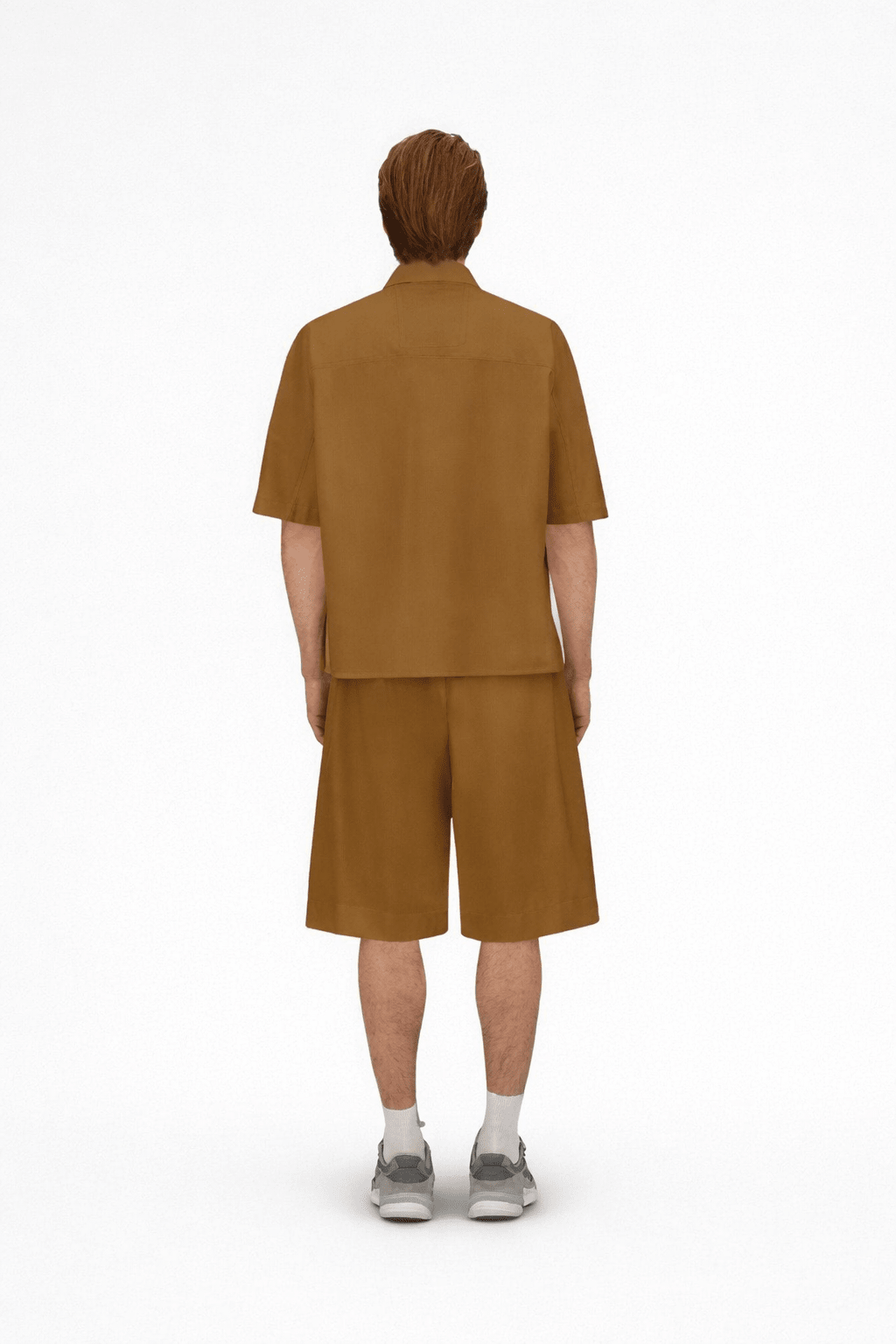 Wool Shirt Short Sleeves Olive - Hombre Amsterdam