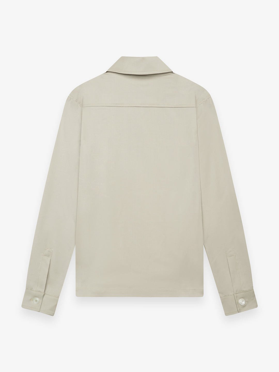 Wool Stretch Overshirt Stone - Hombre Amsterdam