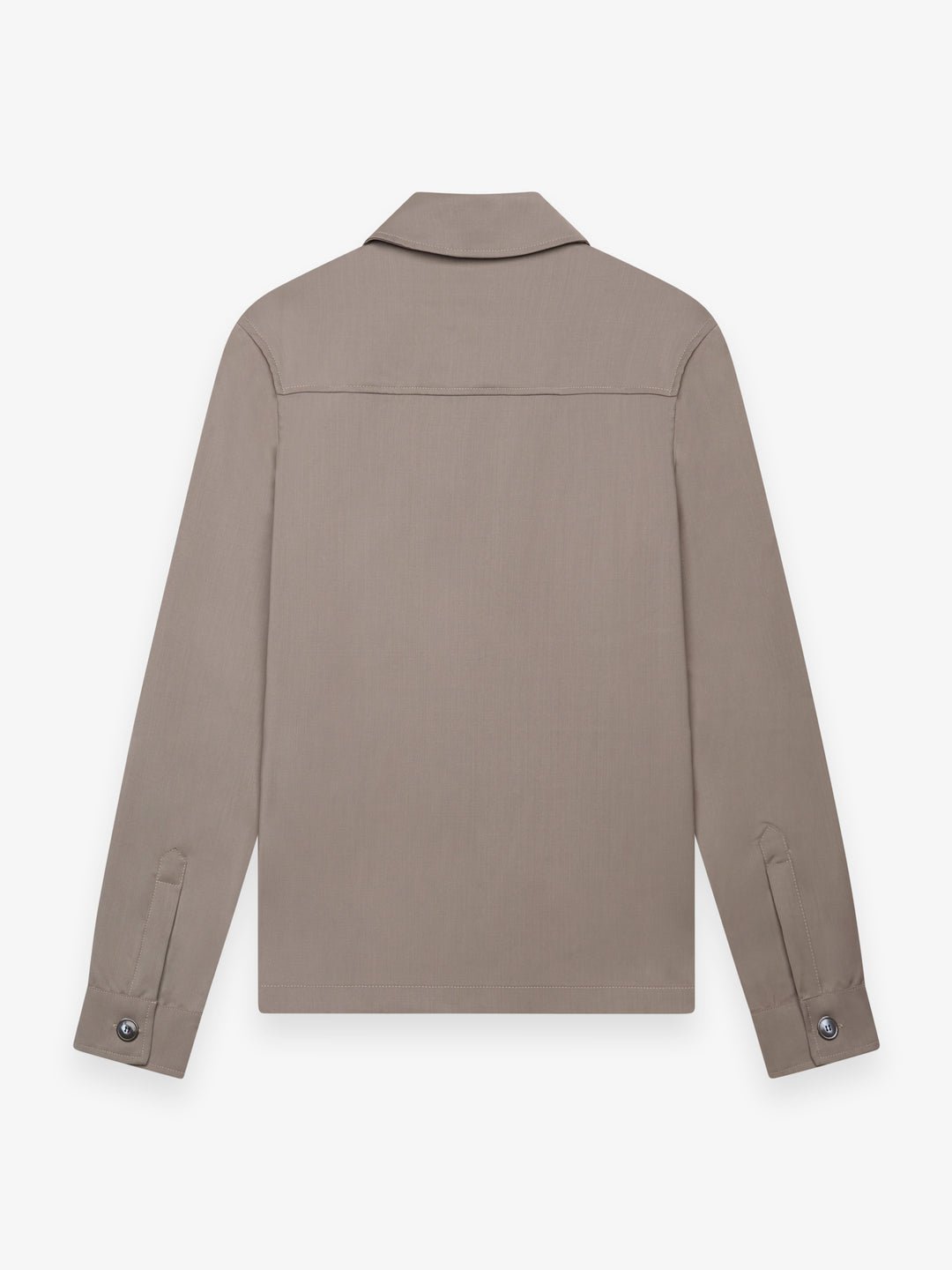 Wool Stretch Overshirt Taupe - Hombre Amsterdam