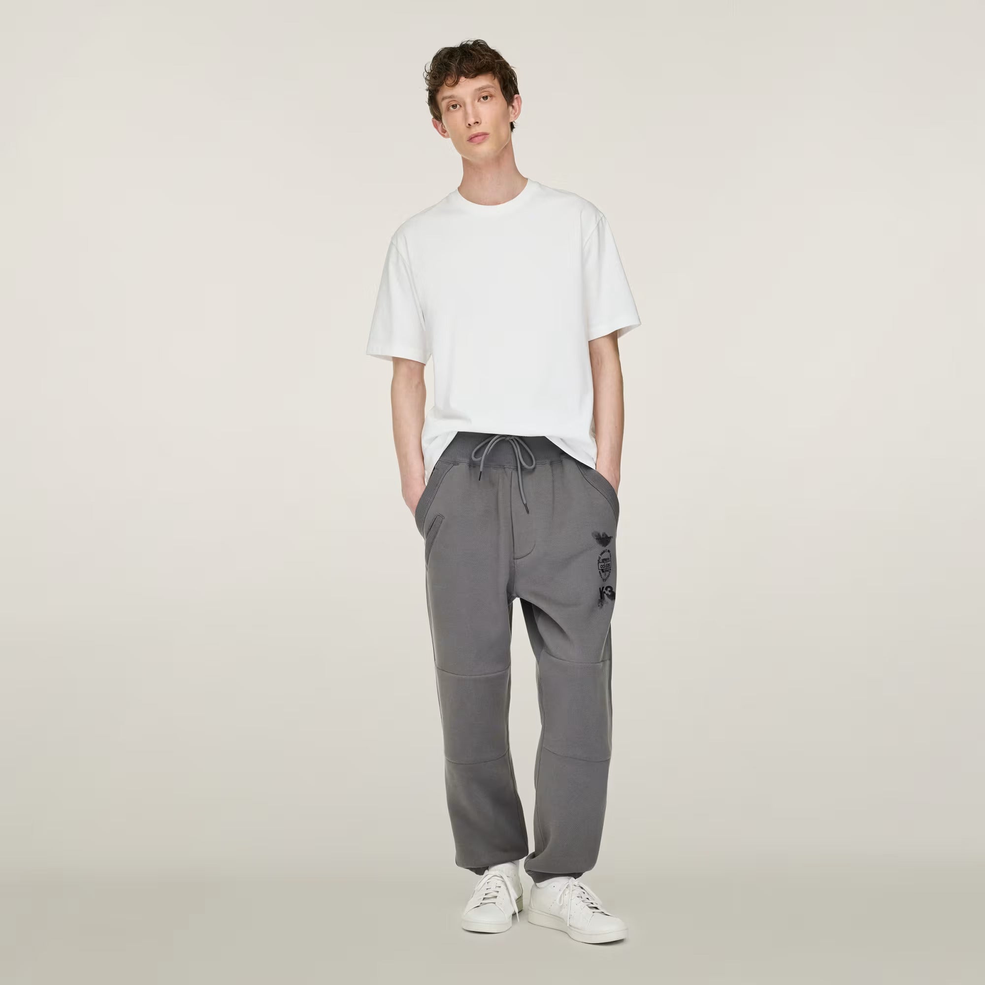 Y - 3 GRAPHIC T - SHIRT WHITE -SHORT SLEEVE-100% COTTON Hombre Amsterdam