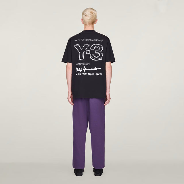 Y - 3 T - SHIRT LOGO BLACK - Hombre Amsterdam
